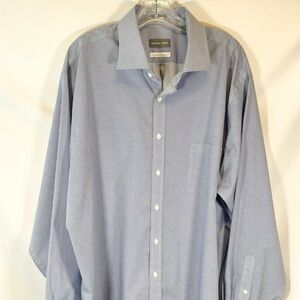 Mens Michael Kors Geo Print Air Soft Stretch Dress Shirt Size 18.5 Tall 36/37